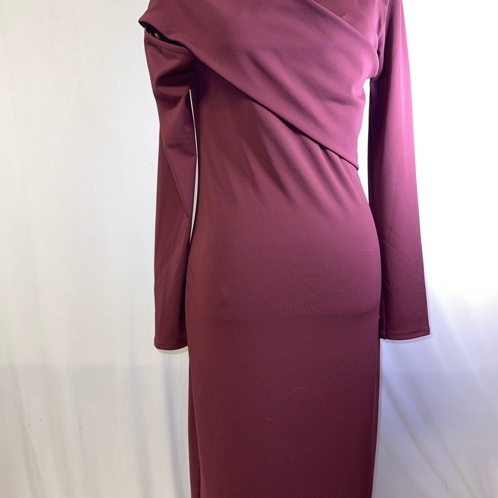 Zara‎ Asymmetrical Burgundy Dress NWT